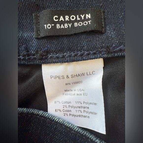 NWT Veronica Beard Carolyn Baby Boot Jean With Navy And RedTuxedo Stripes Sz 24 - Picture 12 of 15